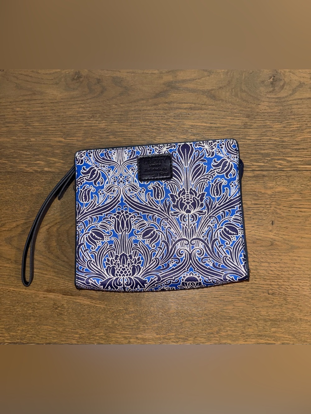 Liberty of London Blue and White Floral Cosmetic Pouch